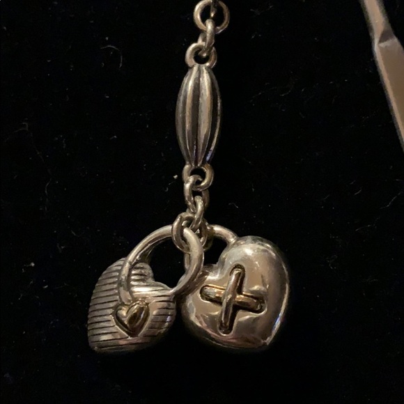 Brighton Dangling TwoHeart Silver Bookmark-Classic - Picture 2 of 6